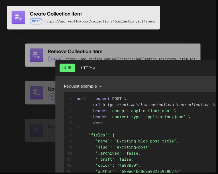 Webflow API