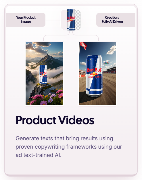 Adcreative.ai products video