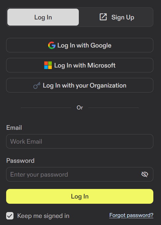 Apollo log in
