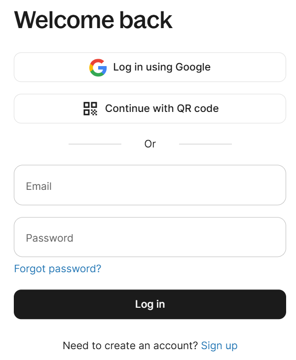 Deel log in