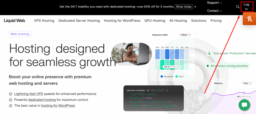 Liquid web interface