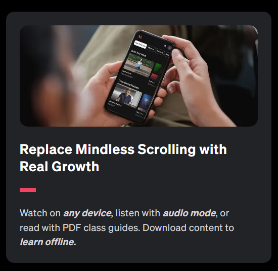 Masterclass scrolling