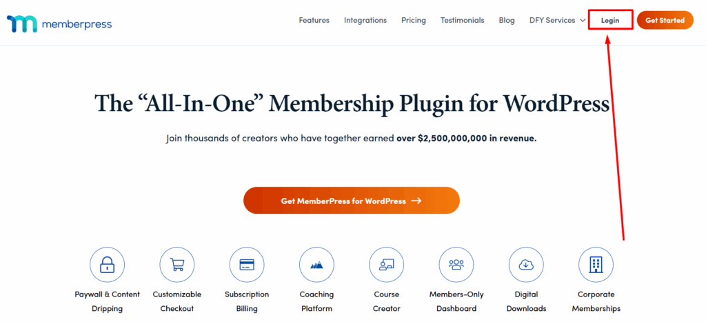 Memberpress interface