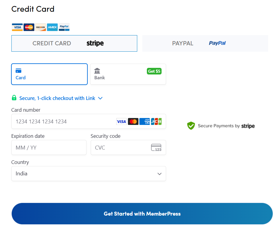 Memberpress payment