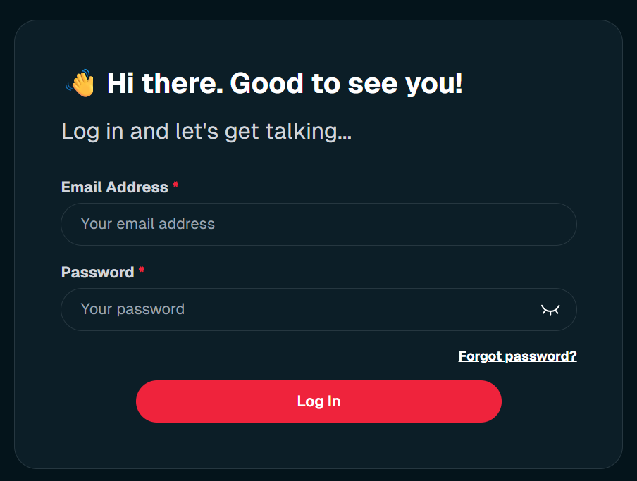 Rocket language log in
