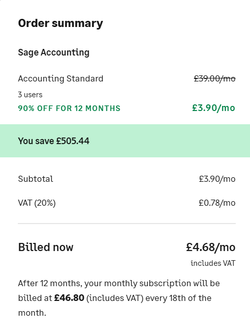 Sage payment