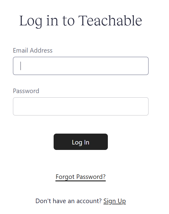 Teachable sign up
