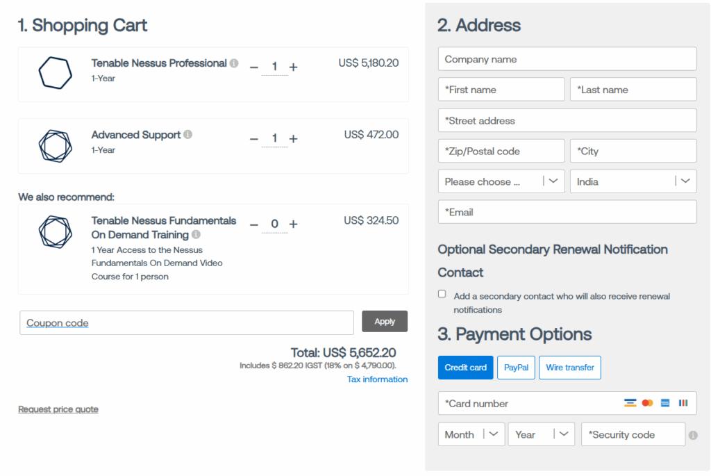 Tenable payment