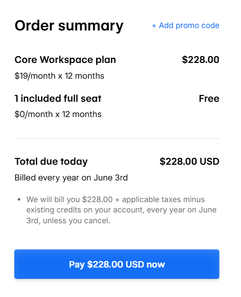 Webflow payment