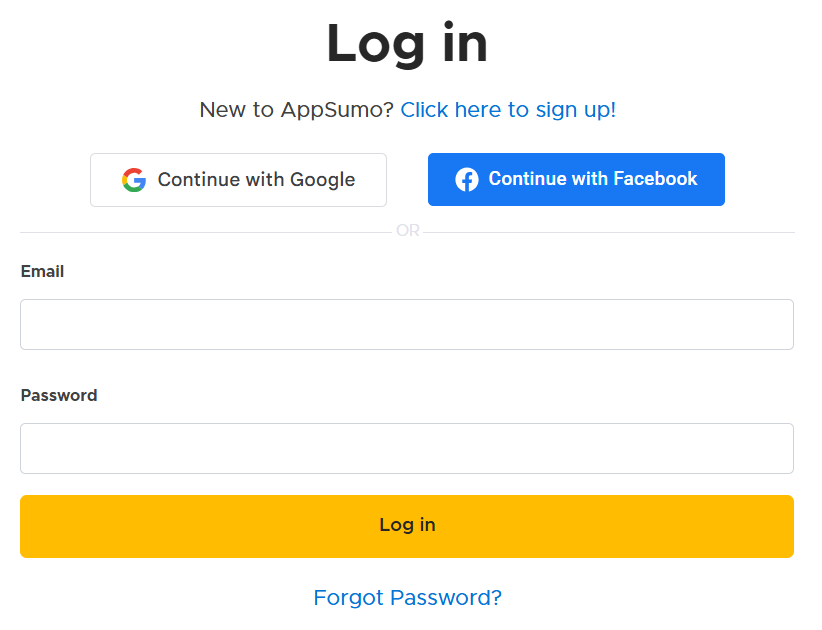 Appsumo login