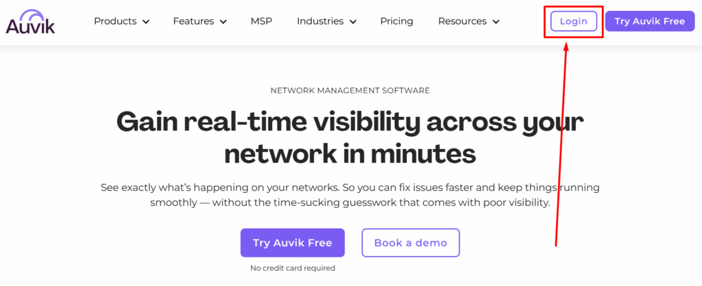 Auvik interface