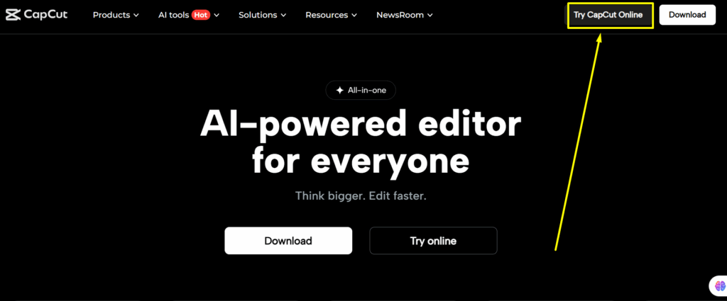 Capcut interface