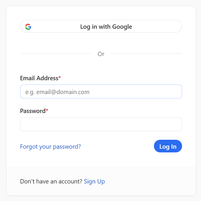 Close login