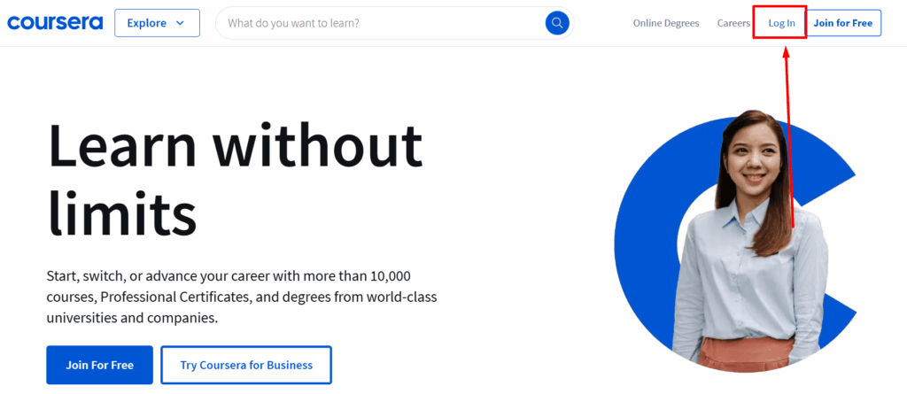 Coursera interface