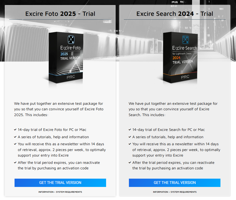 Excire pricing