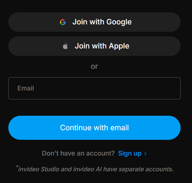 Invideo login