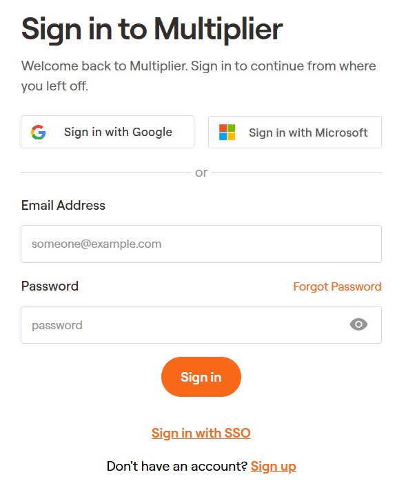 Multiplier login