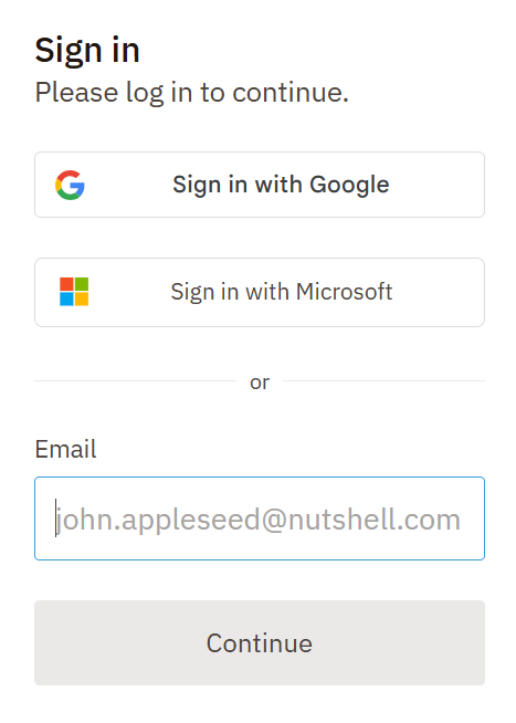 Nutshell login