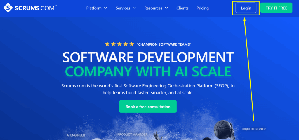 Scrums.com interface