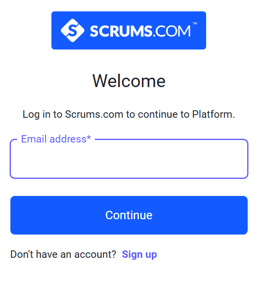 Scrums.com login