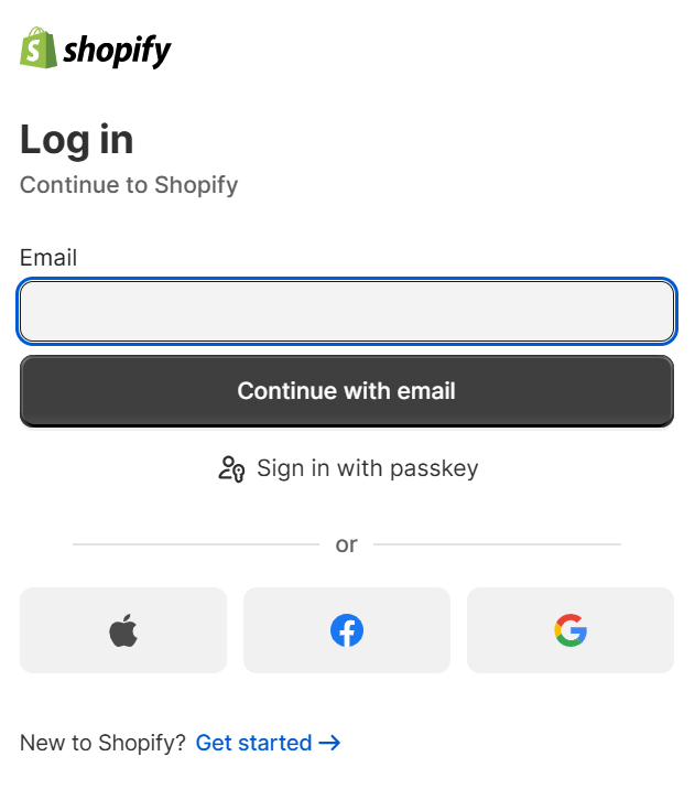 Shopify POS login