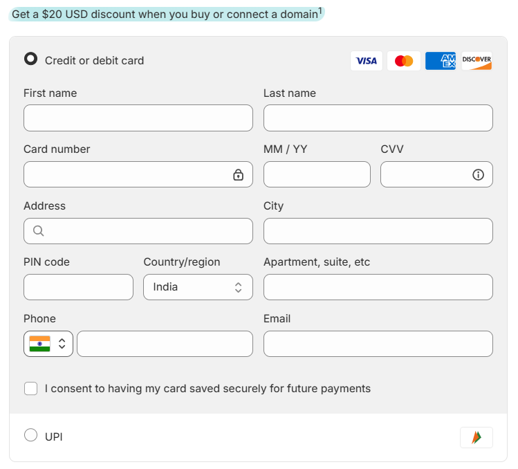 Shopify POS payment