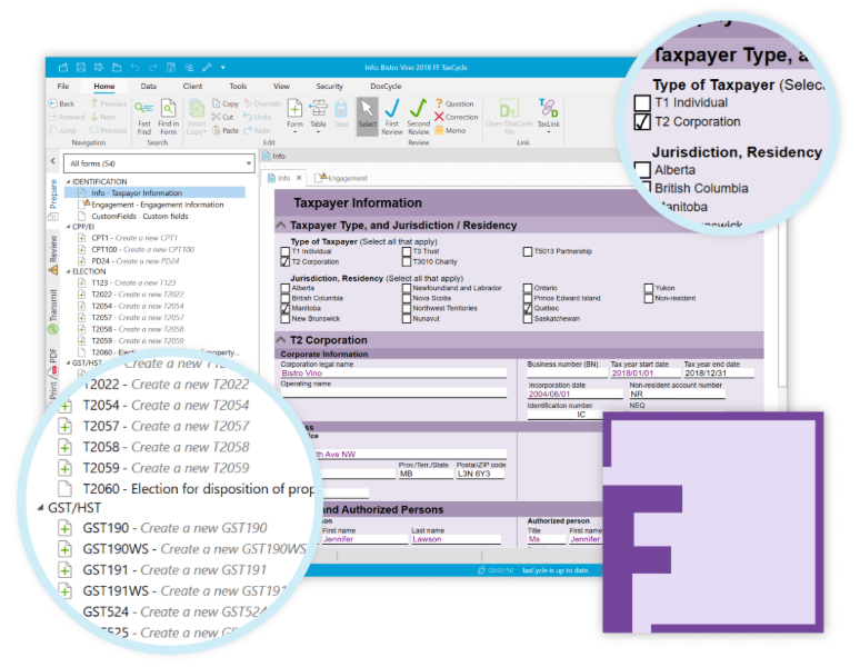 Taxcycle form