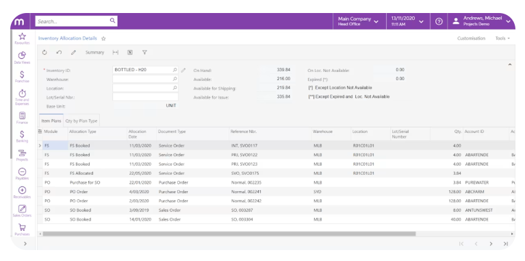 myob inventory
